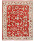 Hand Knotted Ziegler Farhan Wool Rug - 14'1'' x 18'8'' 14' 1" X 18' 8" ( 429 X 569 ) / Red / Ivory