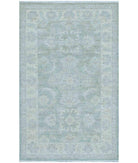 Hand Knotted Serenity Wool Rug - 3'1'' x 5'0'' 3' 1" X 5' 0" ( 94 X 152 ) / Green / Ivory