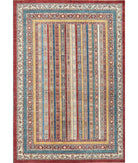 Hand Knotted Shaal Wool Rug - 6'7'' x 9'5'' 6' 7" X 9' 5" ( 201 X 287 ) / Multi / Red