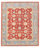 Hand Knotted Ziegler Farhan Wool Rug - 8'3'' x 9'7'' 8' 3" X 9' 7" ( 251 X 292 ) / Red / Blue