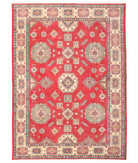 Hand Knotted Royal Kazak Wool Rug - 12'5'' x 16'8'' 12' 5" X 16' 8" ( 378 X 508 ) / Red / Ivory