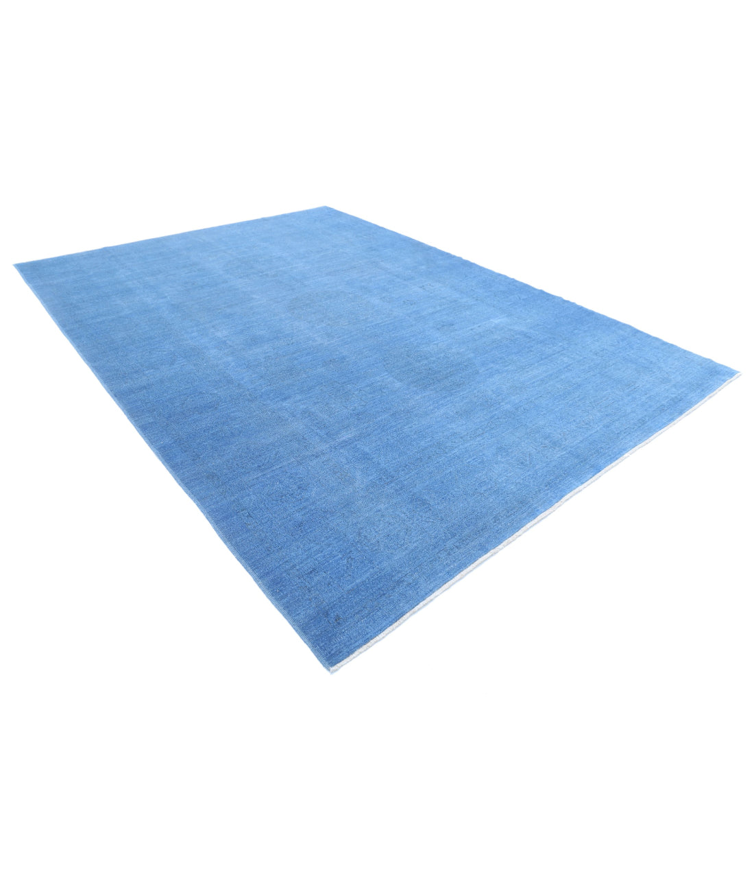 Overdye 8'10'' X 12'1'' Hand-Knotted Wool Rug 8'10'' x 12'1'' (265 X 363) / Blue / Blue