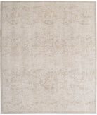 Hand Knotted Fine Ziegler Wool Rug - 8'0'' x 9'7'' 8' 0" X 9' 7" ( 244 X 292 ) / Brown / Ivory