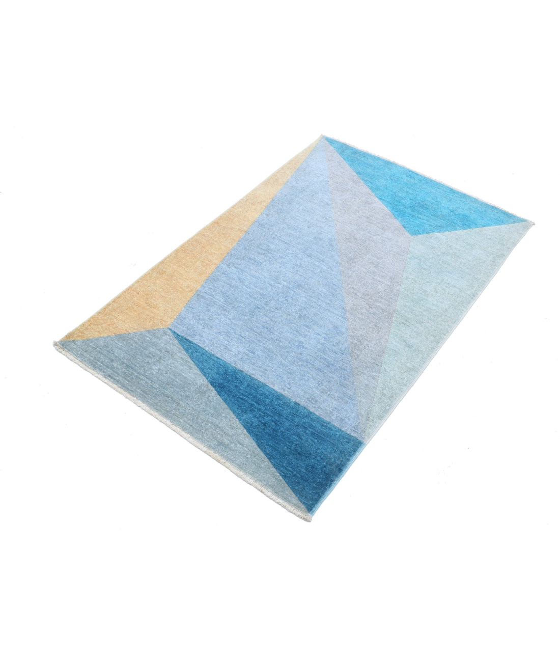 Overdye 2'10'' X 4'3'' Hand-Knotted Wool Rug 2'10'' x 4'3'' (85 X 128) / Blue / N/A