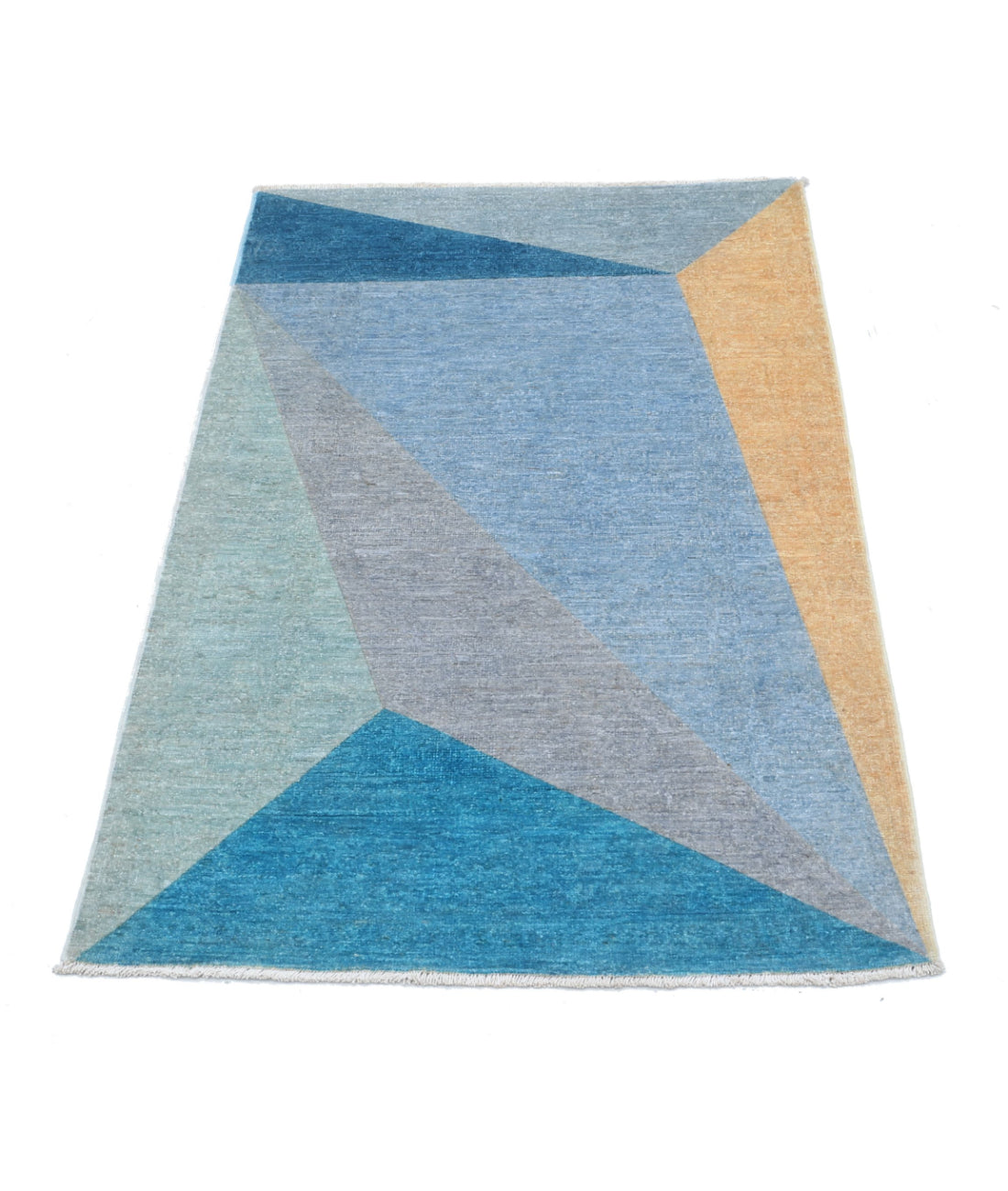 Overdye 2'10'' X 4'3'' Hand-Knotted Wool Rug 2'10'' x 4'3'' (85 X 128) / Blue / N/A