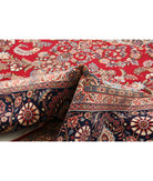 Kerman 10'11'' X 16'6'' Hand-Knotted Wool Rug 10'11'' x 16'6'' (328 X 495) / Red / Blue