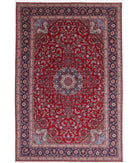 Kerman 10'11'' X 16'6'' Hand-Knotted Wool Rug 10'11'' x 16'6'' (328 X 495) / Red / Blue