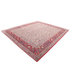 Kashan 10'3'' X 12'1'' Hand-Knotted Wool Rug 10'3'' x 12'1'' (308 X 363) / Ivory / Burgundy