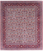 Kashan 10'3'' X 12'1'' Hand-Knotted Wool Rug 10'3'' x 12'1'' (308 X 363) / Ivory / Burgundy