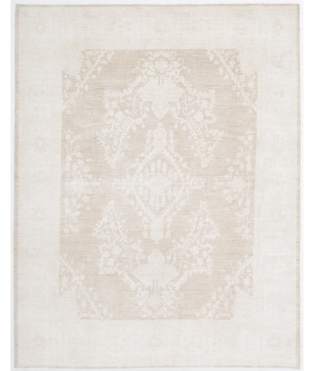 Hand Knotted Serenity Wool Rug - 8'11'' x 11'7'' 8' 11" X 11' 7" ( 272 X 353 ) / Brown / Ivory
