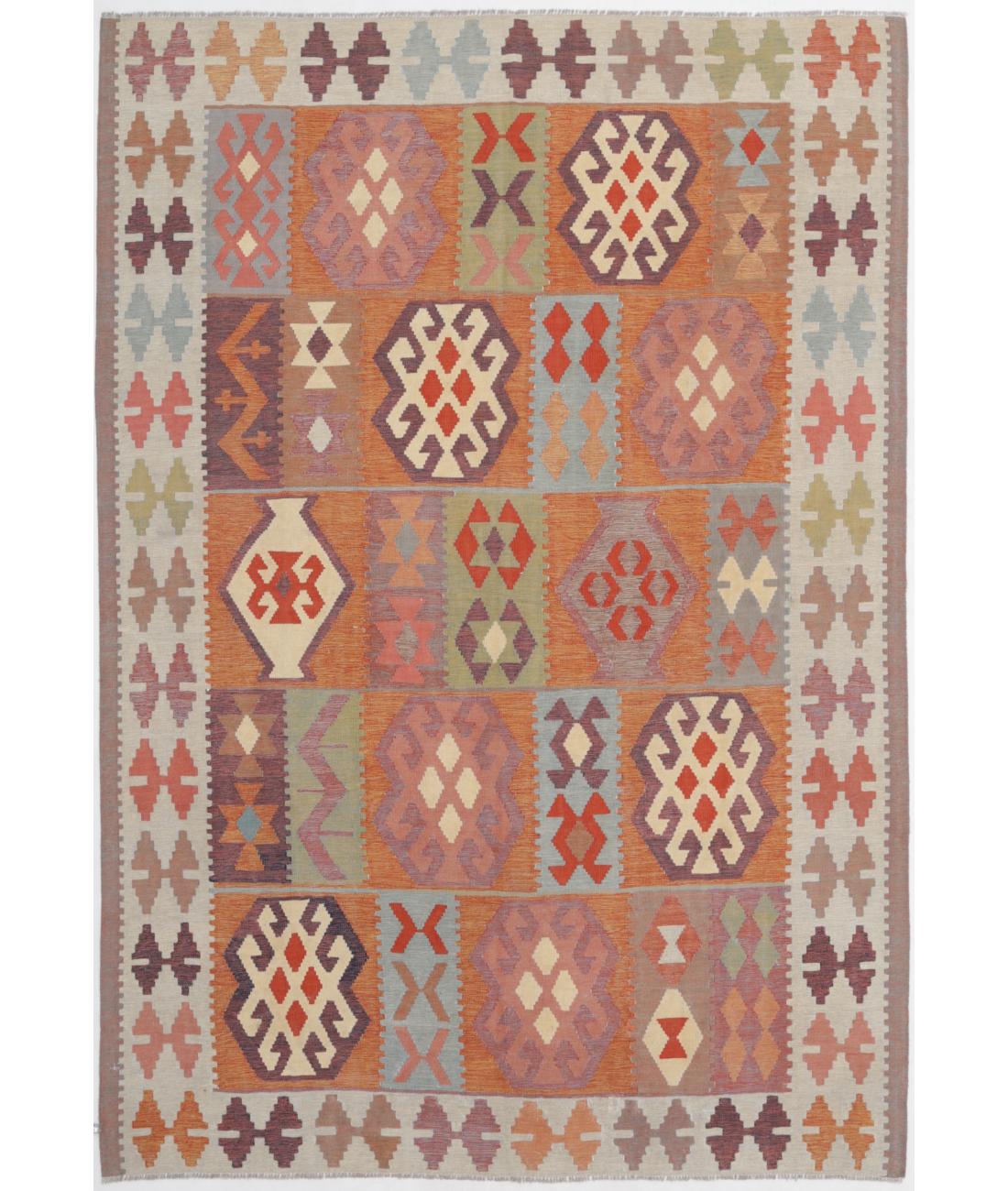 Hand Woven Kafkas Kilim Wool Kilim Rug - 6'0'' x 8'6'' 6' 0" X 8' 6" ( 183 X 259 ) / Multi / Multi