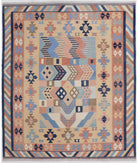 Hand Woven Kafkas Kilim Wool Kilim Rug - 8'1'' x 9'10'' 8' 1" X 9' 10" ( 246 X 300 ) / Multi / Multi