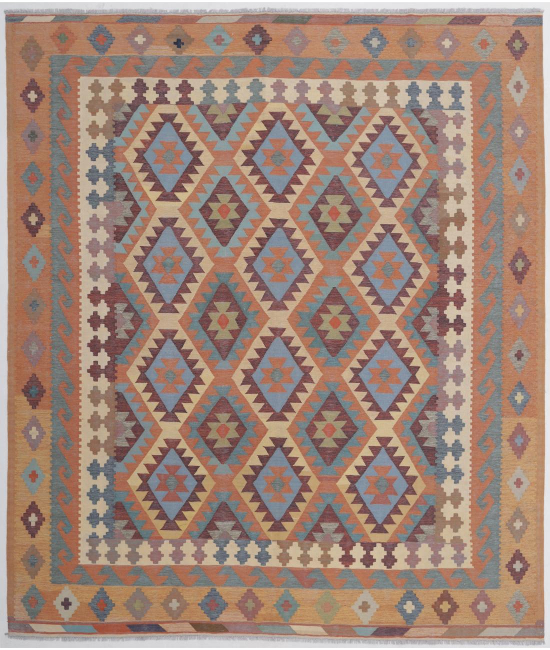 Hand Woven Kafkas Kilim Wool Kilim Rug - 8'3'' x 9'8'' 8' 3" X 9' 8" ( 251 X 295 ) / Multi / Multi