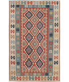 Hand Woven Kafkas Kilim Wool Kilim Rug - 5'6'' x 8'9'' 5' 6" X 8' 9" ( 168 X 267 ) / Multi / Multi