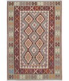 Hand Woven Kafkas Kilim Wool Kilim Rug - 5'9'' x 8'10'' 5' 9" X 8' 10" ( 175 X 269 ) / Multi / Multi