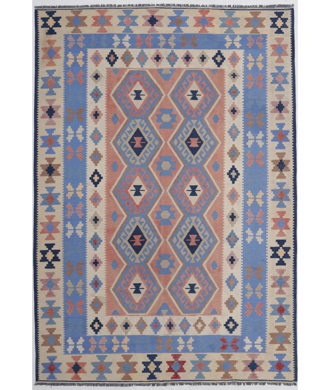 Hand Woven Kafkas Kilim Wool Kilim Rug - 6'0'' x 8'10'' 6' 0" X 8' 10" ( 183 X 269 ) / Multi / Multi