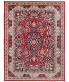 Hand Knotted Persian Kashmar Wool Rug - 9'9'' x 12'9'' 9' 9" X 12' 9" ( 297 X 389 ) / Red / Rust