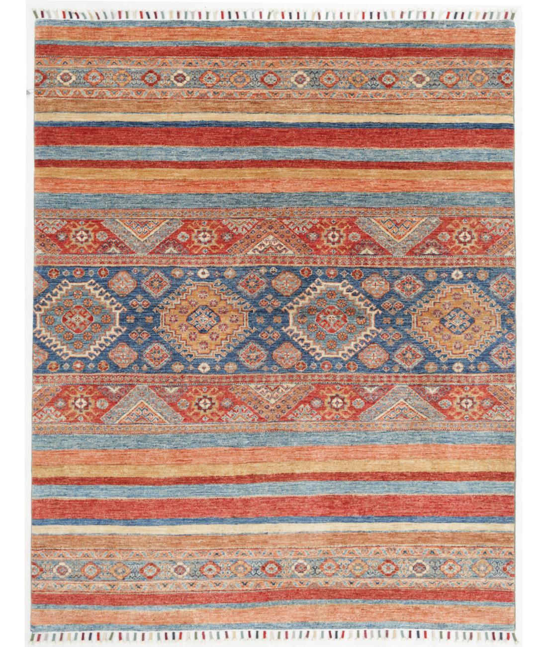 Hand Knotted Khurjeen Wool Rug - 4'11'' x 6'2'' 4' 11" X 6' 2" ( 150 X 188 ) / Multi / Multi