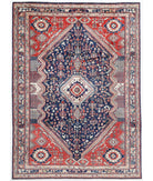 Hand Knotted Oushak Oushak Wool Rug - 9'3'' x 12'8'' 9' 3" X 12' 8" ( 282 X 386 ) / Blue / Ivory