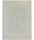 Hand Knotted Fine Serenity Wool Rug - 6'2'' x 8'4'' 6' 2" X 8' 4" ( 188 X 254 ) / Blue / Ivory