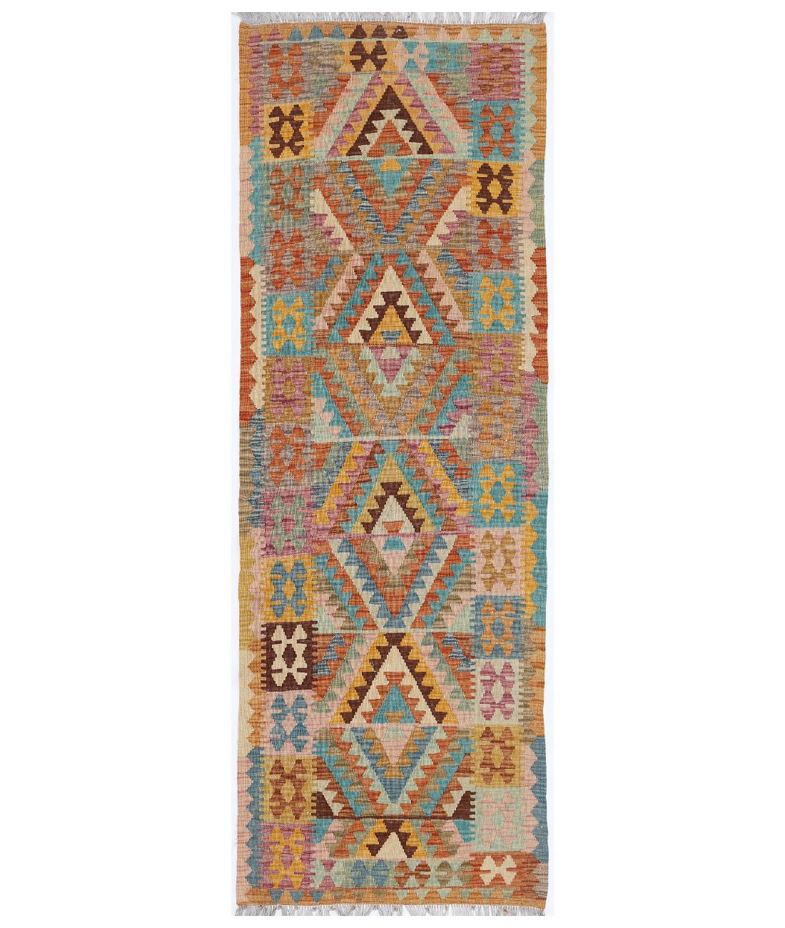 Hand Woven Maimana Kilim Wool Kilim Rug - 2'10'' x 7'11'' 2' 10" X 7' 11" ( 86 X 241 ) / Multi / Multi