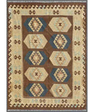 Hand Woven Maimana Kilim Wool Kilim Rug - 4'11'' x 6'6'' 4' 11" X 6' 6" ( 150 X 198 ) / Multi / Multi