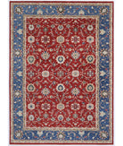 Hand Knotted Ziegler Farhan Wool Rug - 8'4'' x 11'5'' 8' 4" X 11' 5" ( 254 X 348 ) / Red / Blue