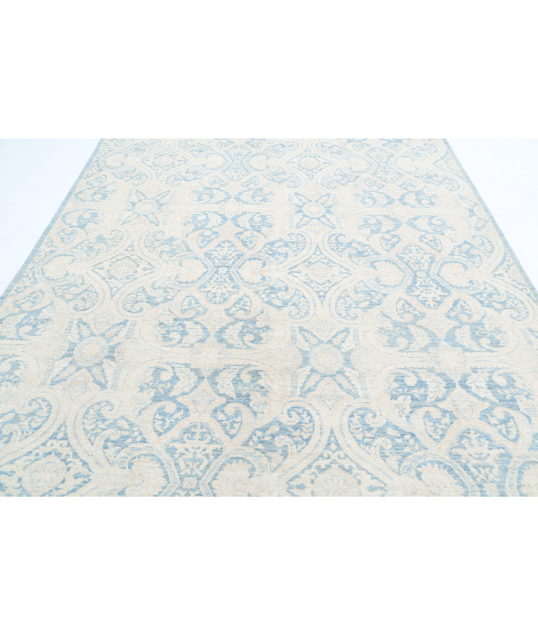 Artemix 7'10'' X 10'2'' Hand-Knotted Wool Rug 7'10'' x 10'2'' (235 X 305) / Blue / Ivory