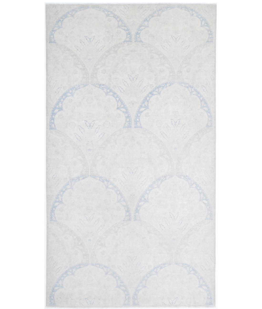 Artemix 6'5'' X 11'11'' Hand-Knotted Wool Rug 6'5'' x 11'11'' (193 X 358) / Ivory / Blue