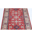 Kazak 2'10'' X 4'0'' Hand-Knotted Wool Rug 2'10'' x 4'0'' (85 X 120) / Red / Ivory