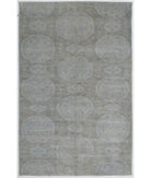 Hand Knotted Overdye Wool Rug - 5'8'' x 8'10'' 5' 8" X 8' 10" ( 173 X 269 ) / Grey / Grey