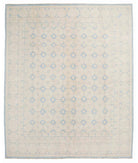 Hand Knotted Khotan Wool Rug - 7'10'' x 9'4'' 7' 10" X 9' 4" ( 239 X 284 ) / Blue / Taupe