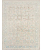 Hand Knotted Khotan Wool Rug - 7'10'' x 10'1'' 7' 10" X 10' 1" ( 239 X 307 ) / Ivory / Brown