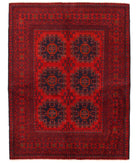 Hand Knotted Afghan Khal Muhammadi Wool Rug - 4'10'' x 6'4'' 4' 10" X 6' 4" ( 147 X 193 ) / Red / Red