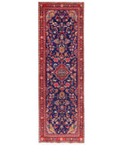 Hand Knotted Persian Lilian Wool Rug - 3'6'' x 11'0'' 3' 6" X 11' 0" ( 107 X 335 ) / Blue / Red