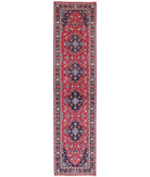 Hand Knotted Persian Kashan Wool Rug - 2'7'' x 10'6'' 2' 7" X 10' 6" ( 79 X 320 ) / Red / Black