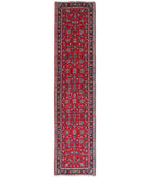 Hand Knotted Persian Kashan Wool Rug - 2'3'' x 9'8'' 2' 3" X 9' 8" ( 69 X 295 ) / Red / Black