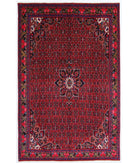 Hand Knotted Persian Bijar Wool Rug - 6'10'' x 10'8'' 6' 10" X 10' 8" ( 208 X 325 ) / Red / Blue