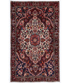 Hand Knotted Persian Bakhtiari Wool Rug - 5'4'' x 8'11'' 5' 4" X 8' 11" ( 163 X 272 ) / Red / Blue