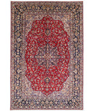 Hand Knotted Persian Najafabad Wool Rug - 9'6'' x 14'3'' 9' 6" X 14' 3" ( 290 X 434 ) / Red / Blue