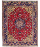 Hand Knotted Persian Tabriz Wool Rug - 10'1'' x 13'0'' 10' 1" X 13' 0" ( 307 X 396 ) / Red / Blue