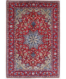 Hand Knotted Persian Najafabad Wool Rug - 7'1'' x 10'0'' 7' 1" X 10' 0" ( 216 X 305 ) / Red / Ivory