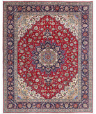 Hand Knotted Persian Tabriz Wool Rug - 9'7'' x 12'1'' 9' 7" X 12' 1" ( 292 X 368 ) / Red / Blue