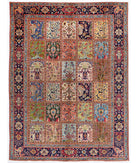 Hand Knotted Persian Tabriz Wool Rug - 8'2'' x 11'0'' 8' 2" X 11' 0" ( 249 X 335 ) / Multi / Blue