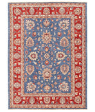 Hand Knotted Ziegler Farhan Wool Rug - 5'8'' x 7'9'' 5' 8" X 7' 9" ( 173 X 236 ) / Blue / Red