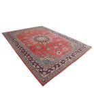 Tabriz 8'11'' X 12'4'' Hand-Knotted Wool Rug 8'11'' x 12'4'' (268 X 370) / Red / Blue