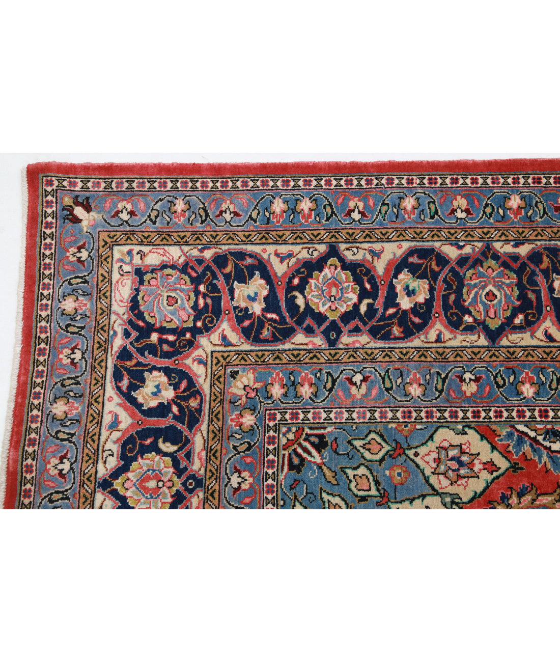 Tabriz 8'11'' X 12'4'' Hand-Knotted Wool Rug 8'11'' x 12'4'' (268 X 370) / Red / Blue