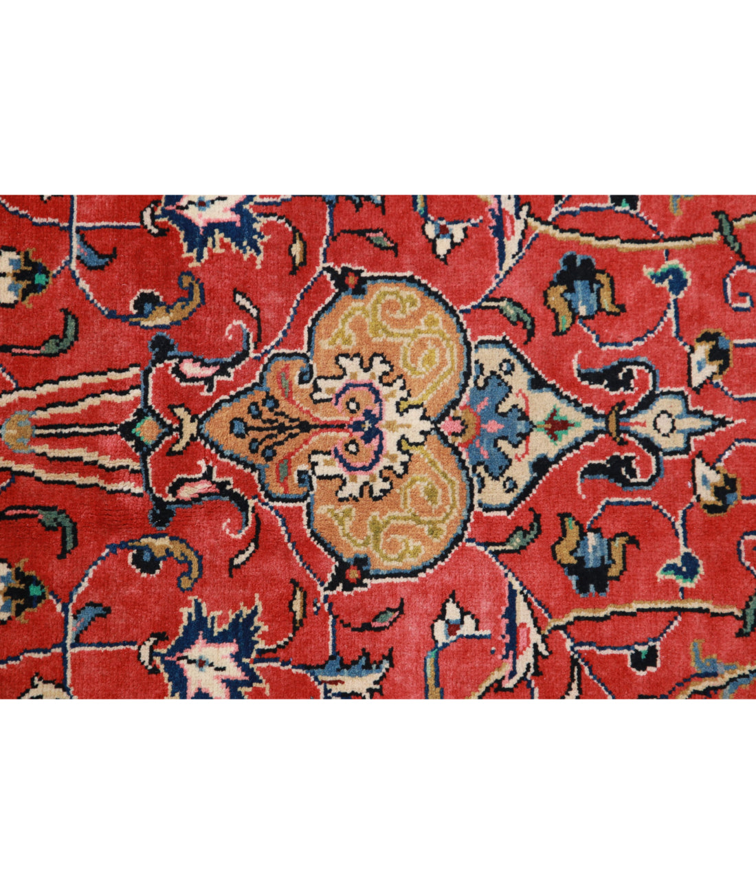 Tabriz 8'11'' X 12'4'' Hand-Knotted Wool Rug 8'11'' x 12'4'' (268 X 370) / Red / Blue