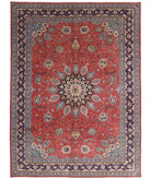 Tabriz 8'11'' X 12'4'' Hand-Knotted Wool Rug 8'11'' x 12'4'' (268 X 370) / Red / Blue