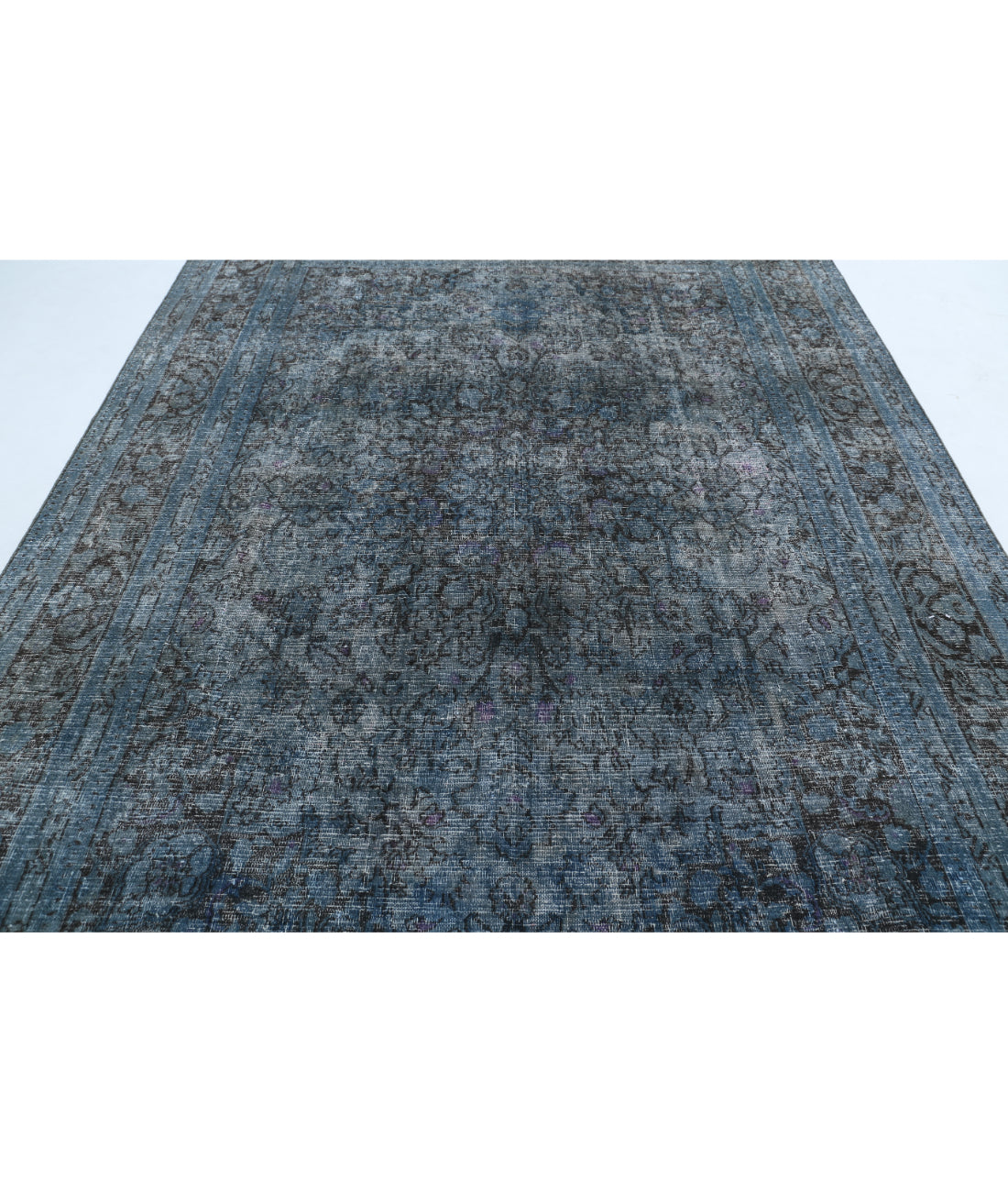 Vintage 7'11'' X 10'10'' Hand-Knotted Wool Rug 7'11'' x 10'10'' (238 X 325) / Blue / Blue